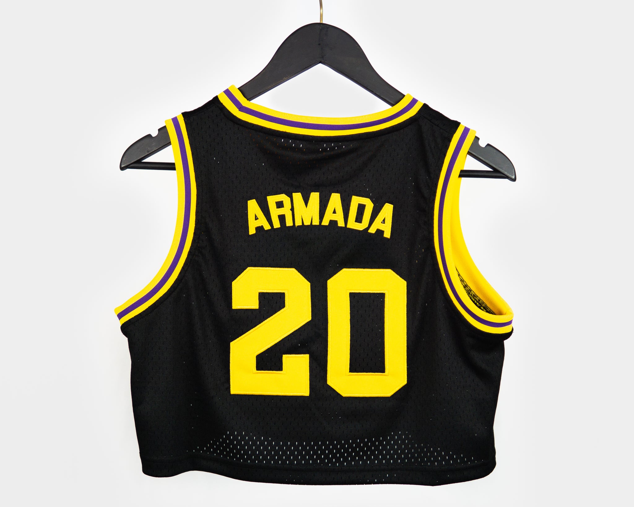 cropped lakers jersey