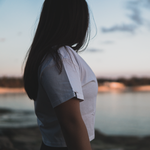 Signature Crop Tee - White