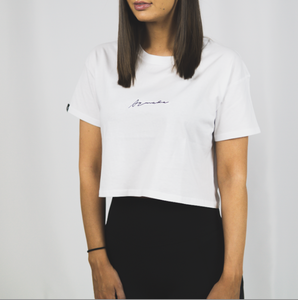 Signature Crop Tee - White